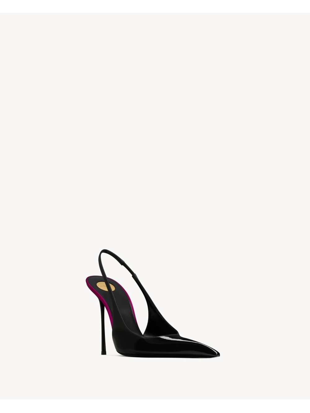 Saint Laurent Amalia Slingback Pumps Black Patent Leather BRAND NEW NEVER WORN - Picture 4 of 5